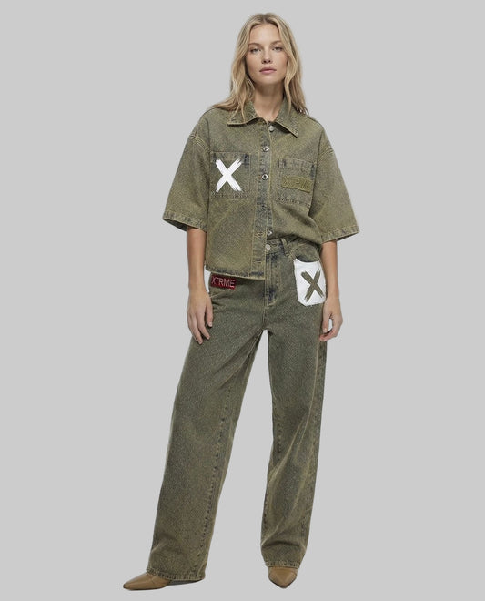XTRME Military Green Denim Set — Women’s Edition