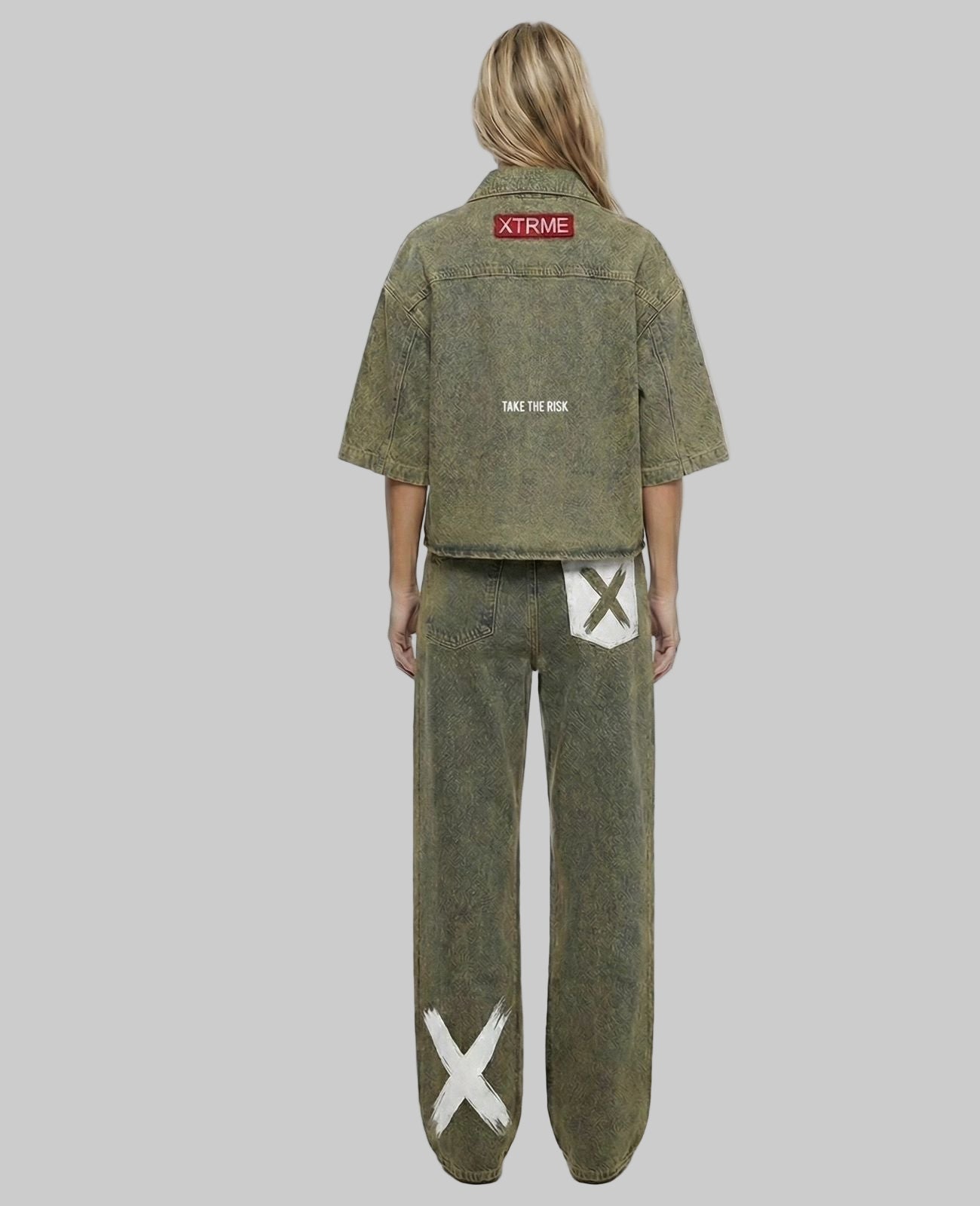 XTRME Military Green Denim Set — Women’s Edition