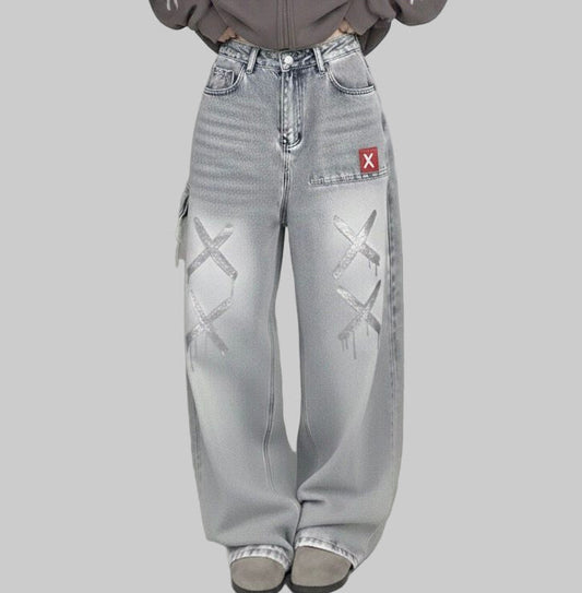 XTRME Light Grey Wide-Leg Shimmer X Pants — Women’s Edition