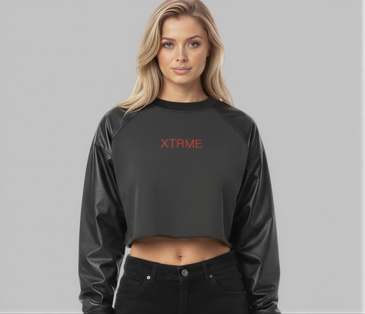 XTRME Cropped Sweatshirt – Black