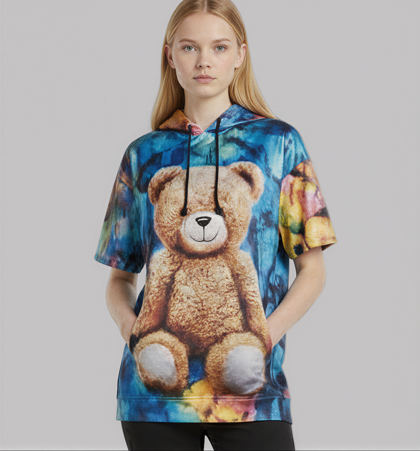 Bear X Oversized Hoodie – Color Clash