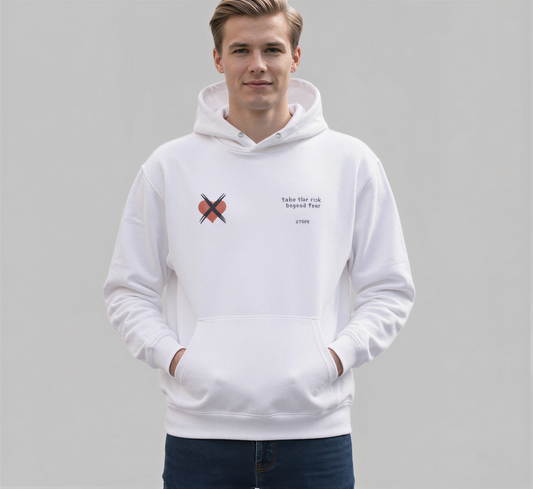 Heart X Hoodie – White