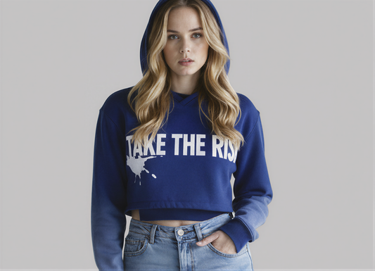 Take The Risk Crop Hoodie