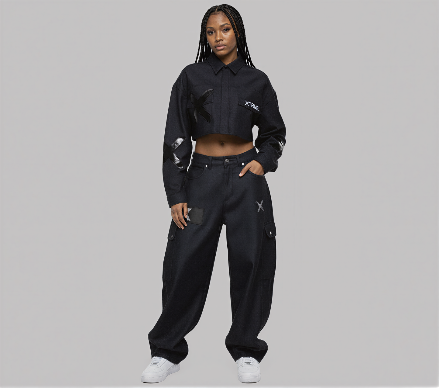Denim Utility Set – Black