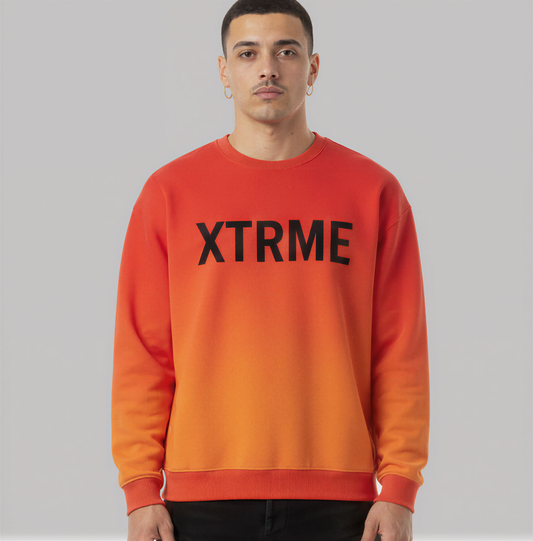 Ember Fade Oversized Sweater - Orange