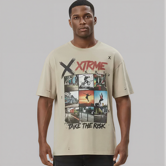 Extreme Sports Collage Tee – White
