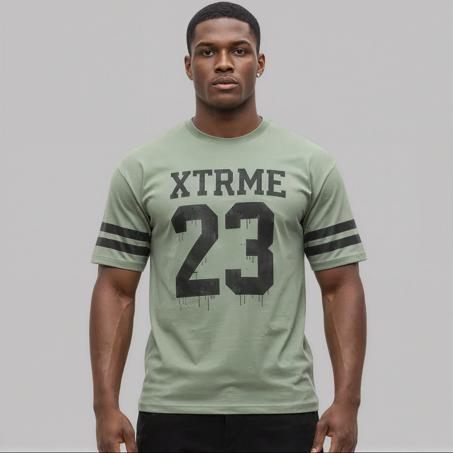 Military Stripe Tee - Military Green