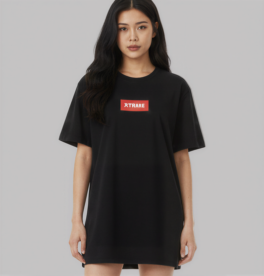Oversized Dress Tee - Black