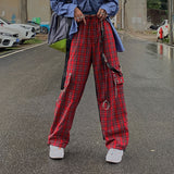 Hip hop Punk plaid pants