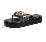 Thick-soled chain sandals - The Woman Concept