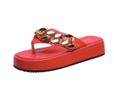 Thick-soled chain sandals - The Woman Concept