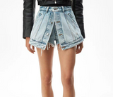 Denim fake mini Skirt