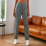 Casual Vertical Lines Pants.