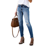 Mid Waist Stretch Jeans - The Woman Concept