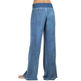 casual wide leg pants jeans - The Woman Concept