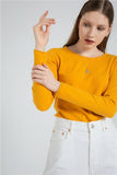 Long Sleeve Pure Color Knitted Sweater Pullover - The Woman Concept