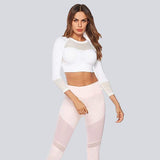 yoga fitness pink  leggings