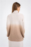 Grey Brown Dip Dye Knitted Sweater - The Woman Concept