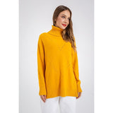 Turtle Neck Loose Long Sleeve Sweater - The Woman Concept