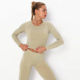 Beige Yoga Fitness Set.