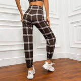 belt and buckle plaid pants.