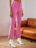 High Waist Flare Leg Cord Pants.