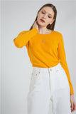 Long Sleeve Pure Color Knitted Sweater Pullover - The Woman Concept