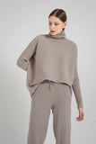 Casual Loose Knitted Turtleneck Sweater - The Woman Concept