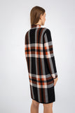 Long Sleeve Turtleneck Plaid Pullover Sweater Dress - The Woman Concept