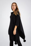 Loose Knitted Poncho Cardigan - The Woman Concept