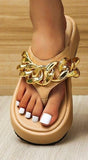 Thick-Soled Chain Sandals