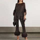 Sequin Tassel Pants Suit